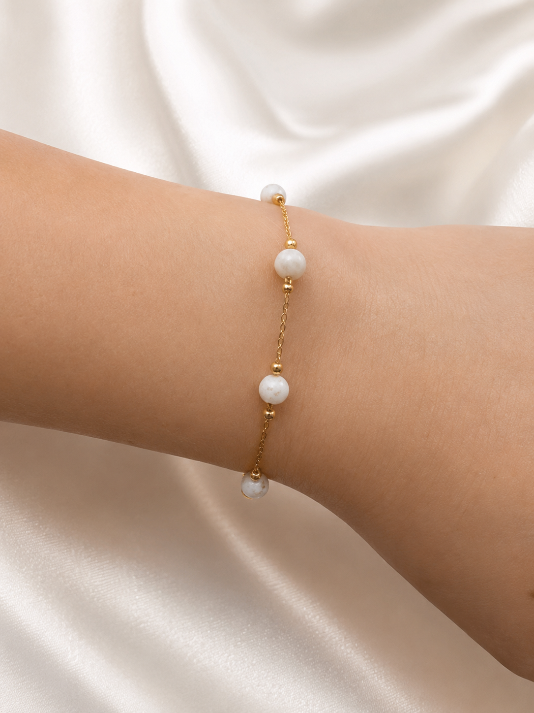 pearl necklace stainless steel PVD-coated