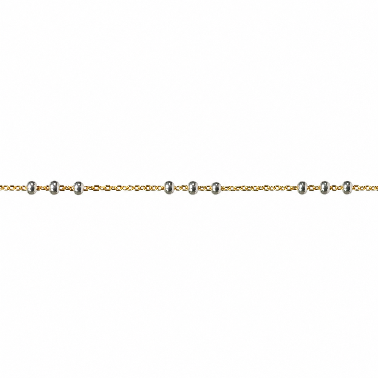 Chain Chelsea Goldfilled 14K with silver-tone bead elements