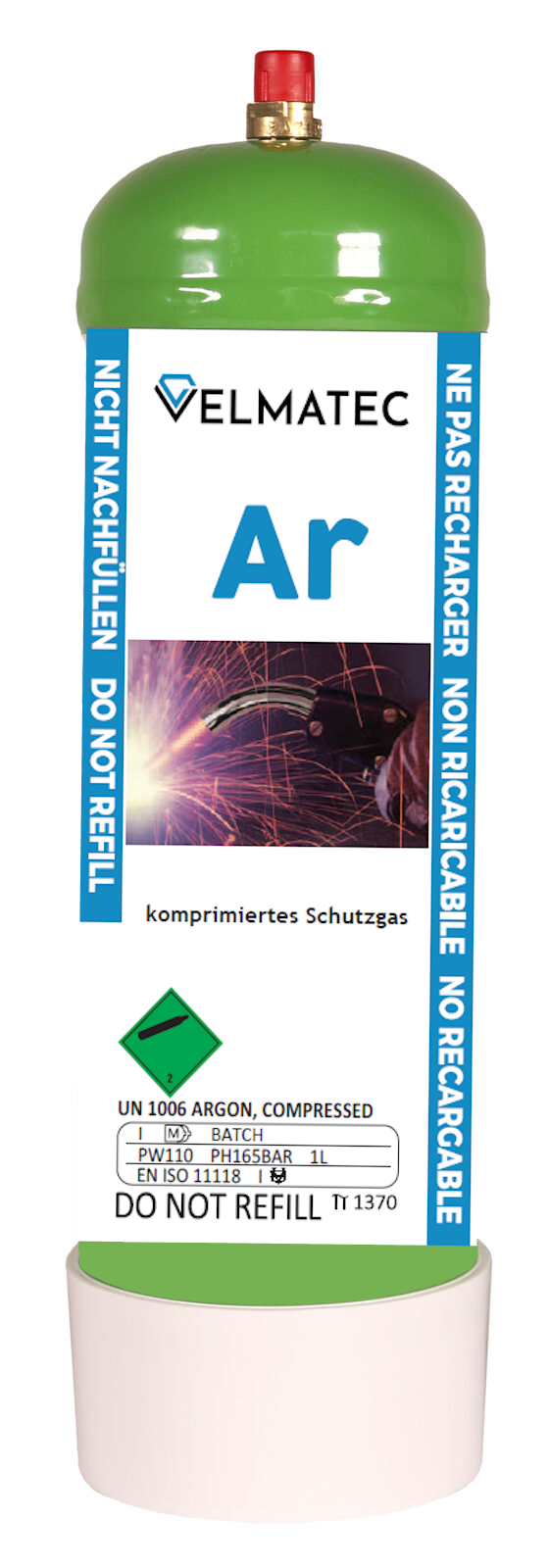  1L Argon Gas Kartusche